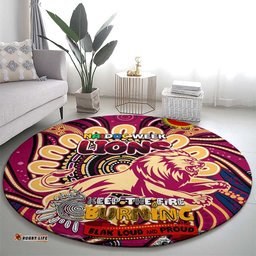 Brisbane Lions NAIDOC Week 2024 Round Carpet Mascot Football DT02