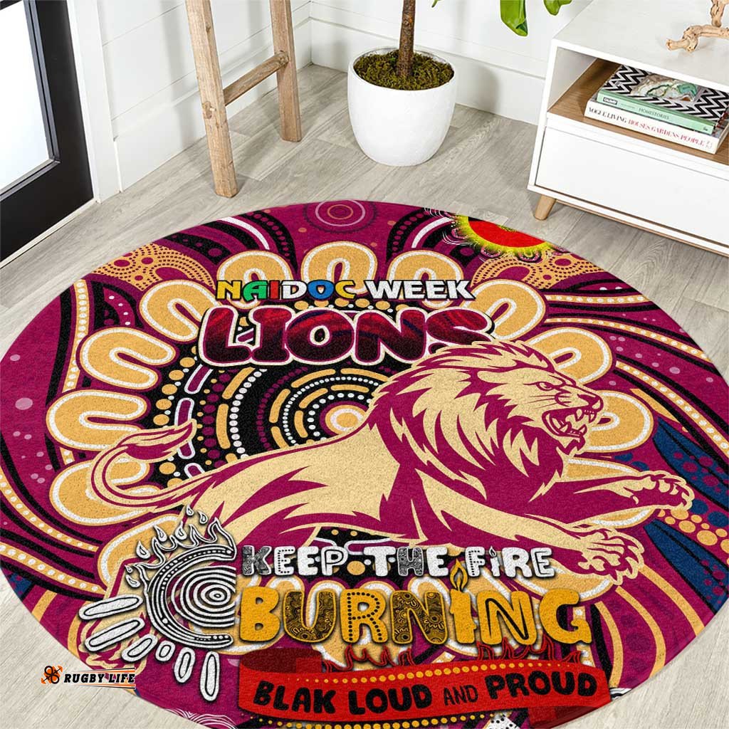 Brisbane Lions NAIDOC Week 2024 Round Carpet Mascot Football DT02