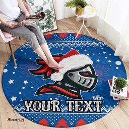 Custom Knights Rugby Round Carpet Chirstmas Vibe 2023
