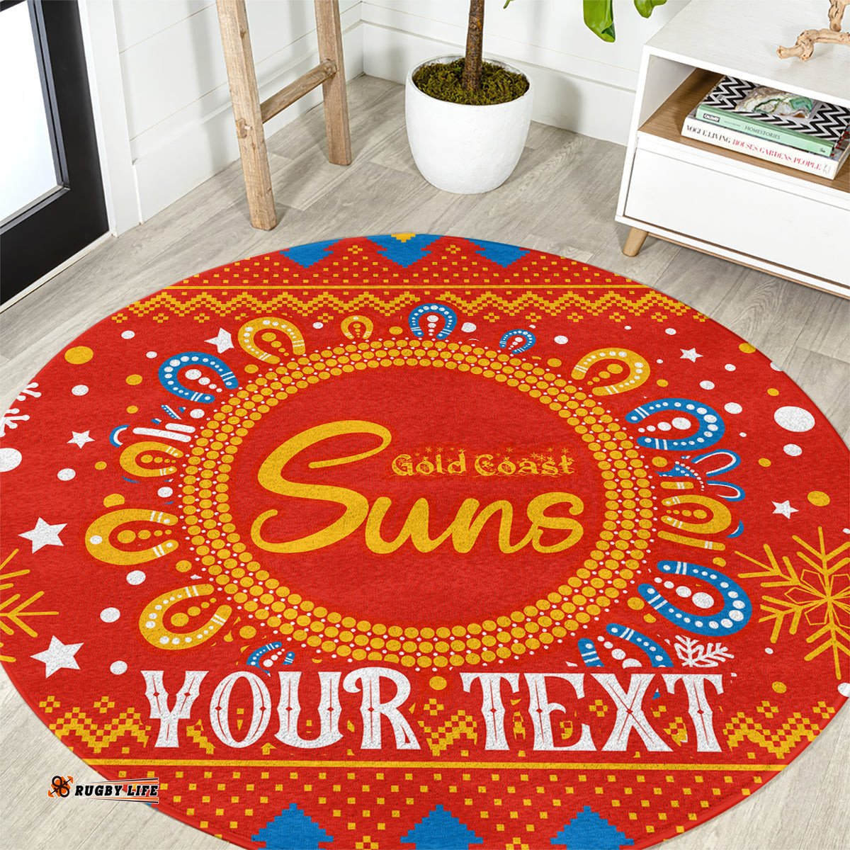 Custom GC Suns Football Round Carpet Christmas Vibe 2023