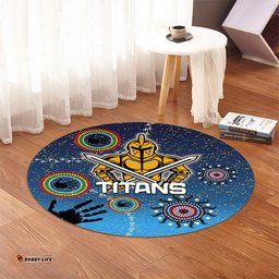 Naidoc Titans Round Carpet Gold Coast Aboriginal