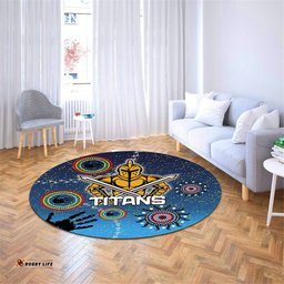 Naidoc Titans Round Carpet Gold Coast Aboriginal