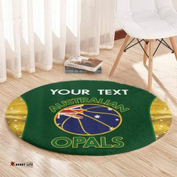 Custom Australia Basketball Round Carpet Go Champions Aussie Opals National Color