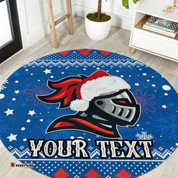 Custom Knights Rugby Round Carpet Chirstmas Vibe 2023