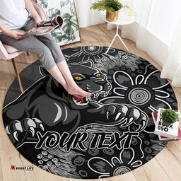 Personalised Panthers NAIDOC Week 2024 Round Carpet Aboriginal Fire Burning Sparks