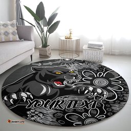 Personalised Panthers NAIDOC Week 2024 Round Carpet Aboriginal Fire Burning Sparks