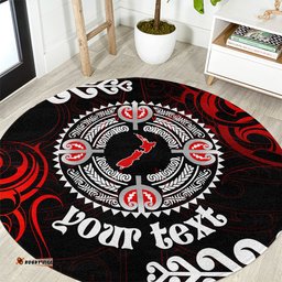 New Zealand Waitangi Day Personalised Round Carpet Aotearoa Te Ra O Waitangi With Maori Tattoo