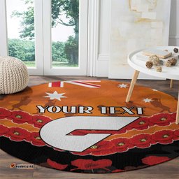 Custom Giants Football Round Carpet ANZAC Lest We Forget