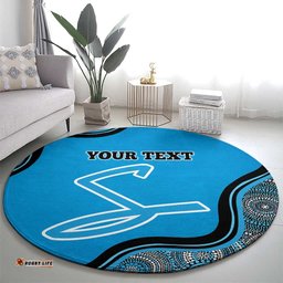 Custom Adelaide Strikers Round Carpet Indigenous Art Grunge Style