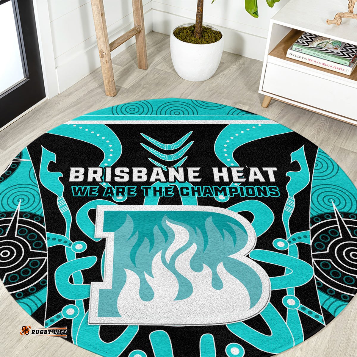 Brisbane Heat Round Carpet We Are The Champions Aboriginal Art