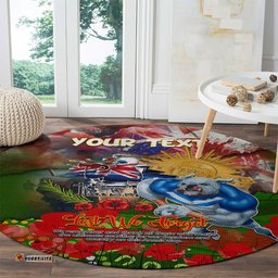 Personalised Australia Rugby Raiders ANZAC Round Carpet Canberra Scratch Style DT02