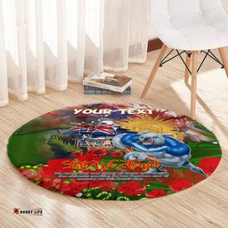 Personalised Australia Rugby Raiders ANZAC Round Carpet Canberra Scratch Style DT02