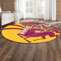 Broncos Round Carpet Brisbane Indigenous Style Rainbow