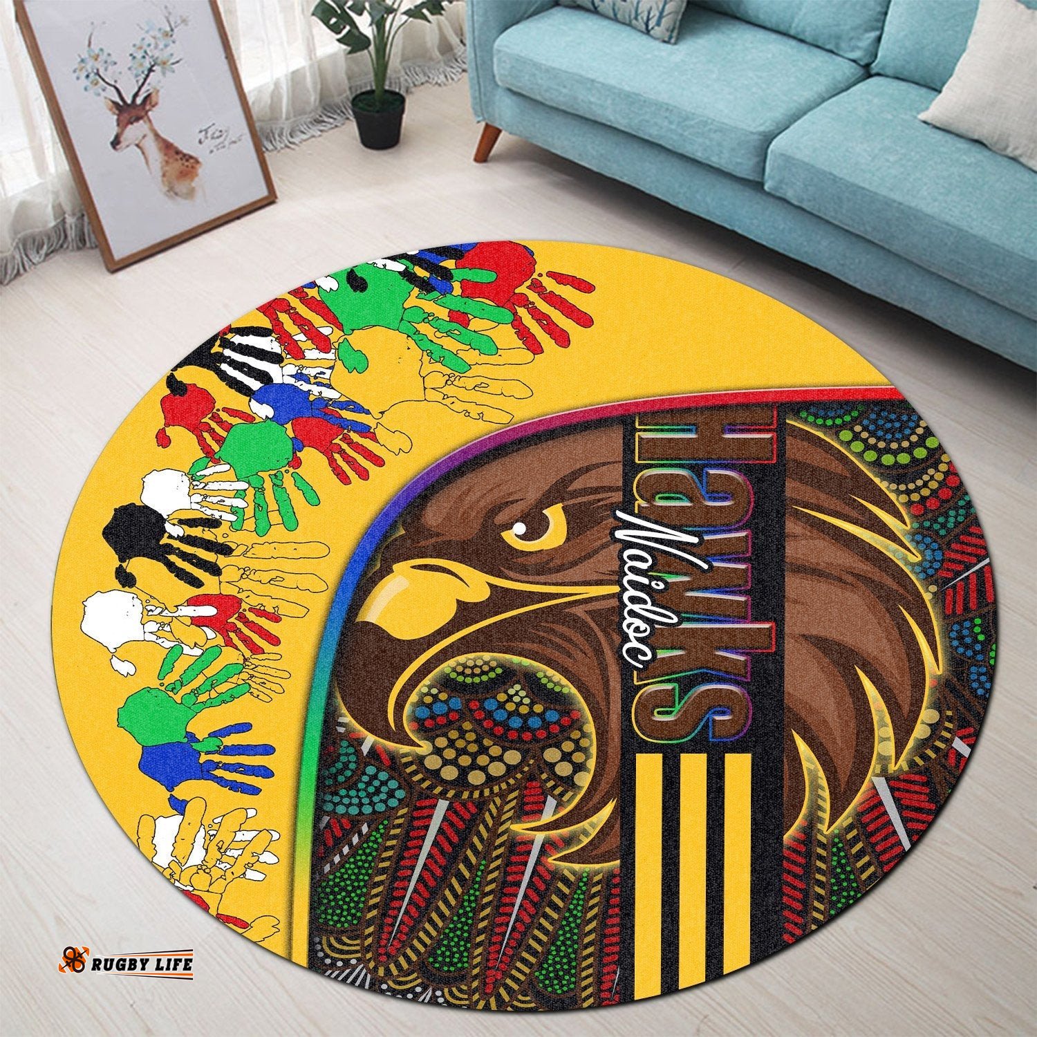 Pride Hawks Indigenous Round Carpet Hawthorn Naidoc Week Aboriginal Version Special
