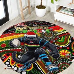 Merry Christmas Penrith Panthers Round Carpet Aboriginal Santa Rugby Mascot The Riff
