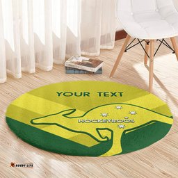 Custom Australia Field Hockey Round Carpet Go Champions Hockeyroos National Color