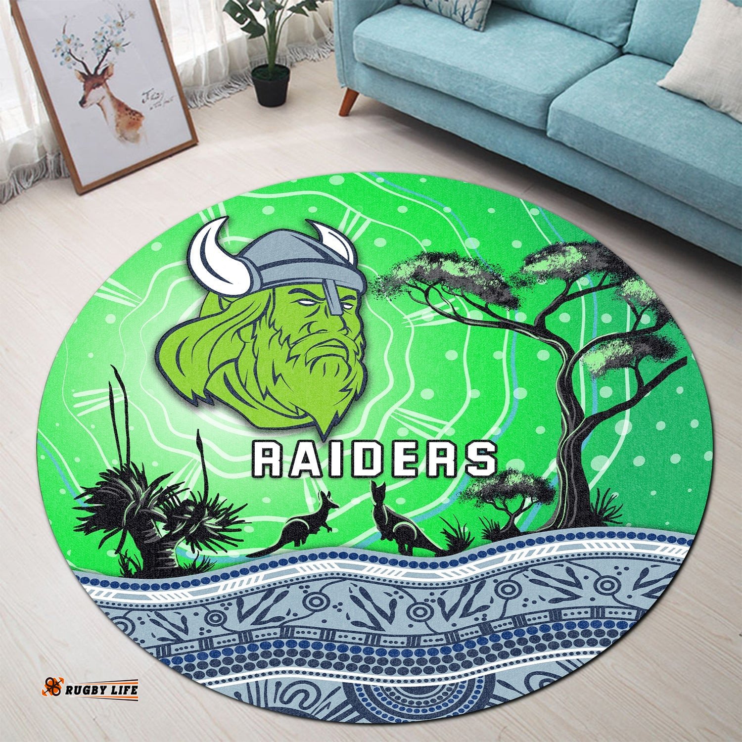Raiders Indigenous Round Carpet