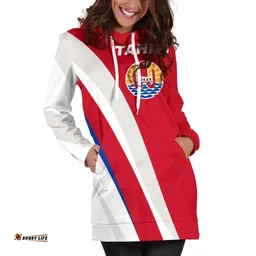 Tahiti Hoodie Dress Red K5