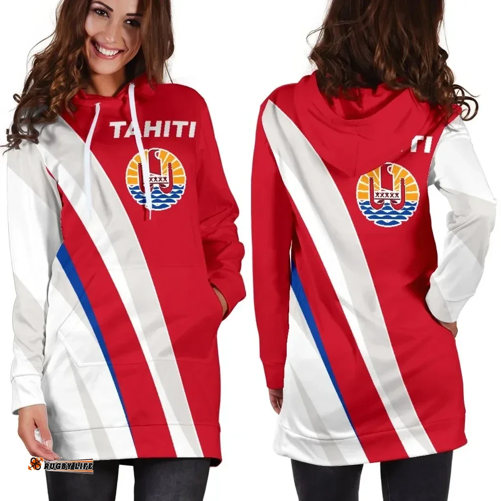 Tahiti Hoodie Dress Red K5