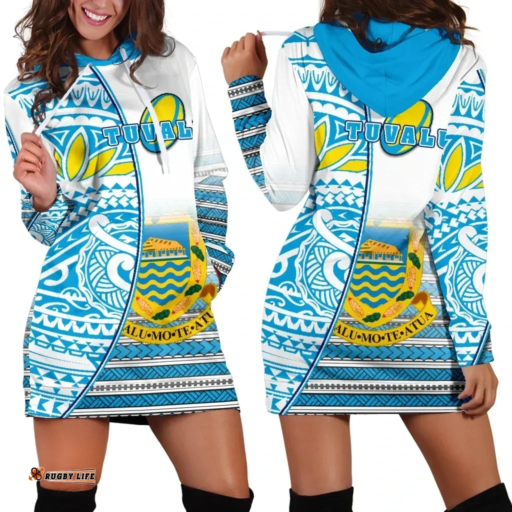 Tuvalu Rugby Women's Hoodie Dress Special K13