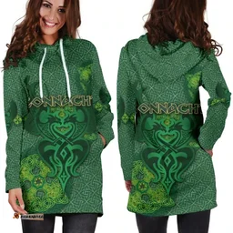 Connacht Women Hoodie Dress Lads Celtic Eagles A31