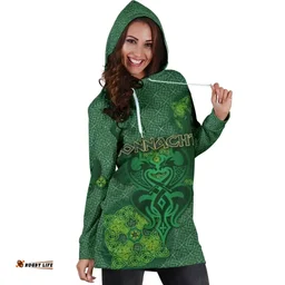 Connacht Women Hoodie Dress Lads Celtic Eagles A31