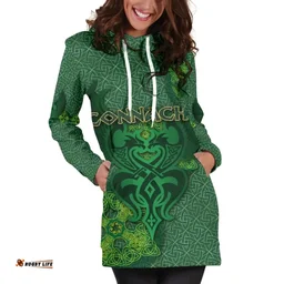 Connacht Women Hoodie Dress Lads Celtic Eagles A31