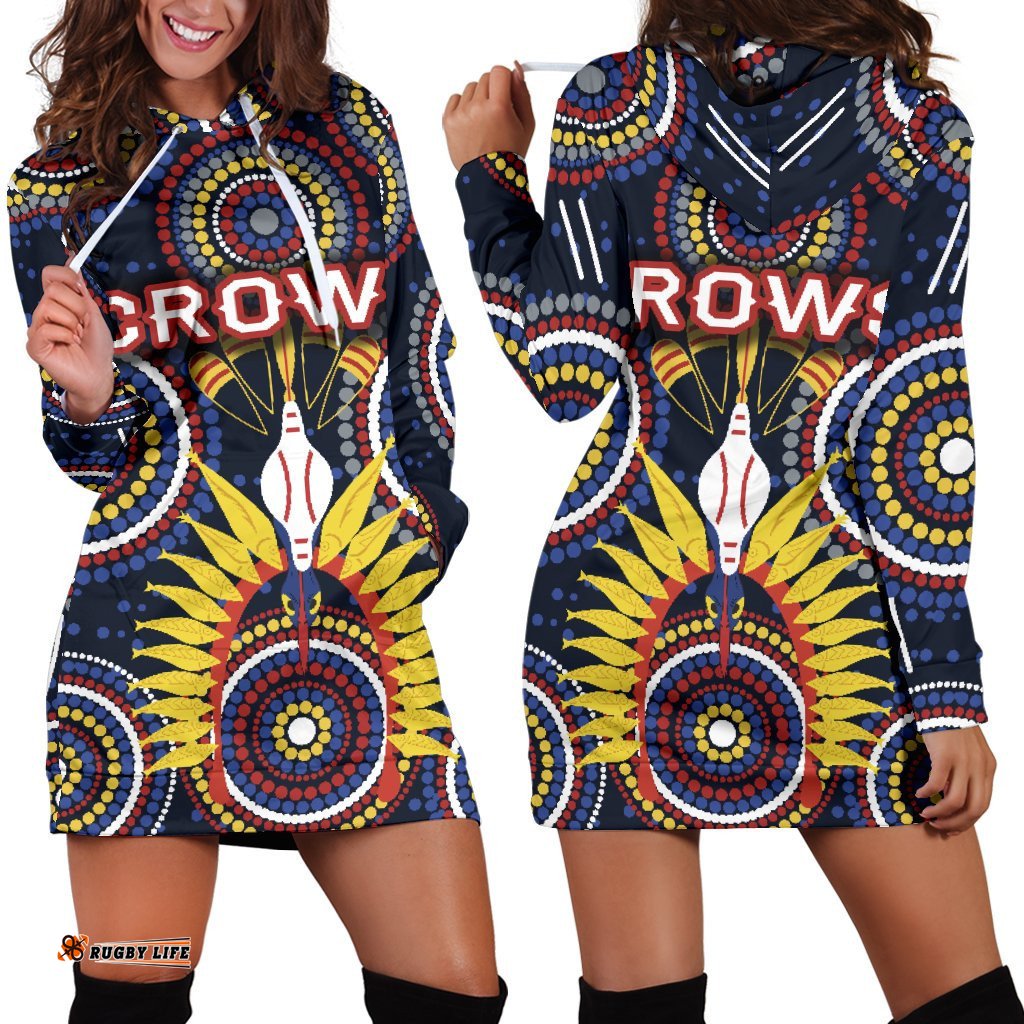 Adelaide Women's Hoodie Dress Original Indigenous Crows