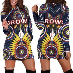 Adelaide Women's Hoodie Dress Original Indigenous Crows