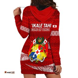 Tonga Rugby Hoodie Dress 2023 Ikale Tahi Tongan Ngatu Pattern