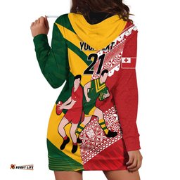 Australia-Tonga Rugby Pacific Custom Hoodie Dress The Kangaroos and Mate Ma'a Tonga