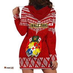 Tonga Rugby Hoodie Dress 2023 World Cup Tongan Kupesi Ngatu Pattern