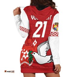 Custom Tonga Rugby Hoodie Dress Mate Maa Kupesi Style