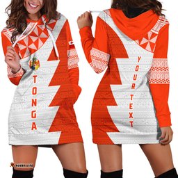 Custom Tonga Rugby Hoodie Dress Ikale Tahi Ngatu Tribal Pattern Half Style