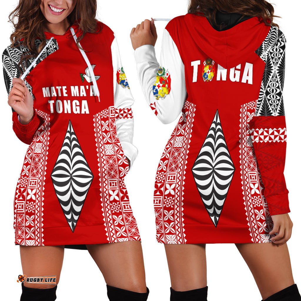 Tonga Rugby Hoodie Dress - Mate Ma'a Tonga