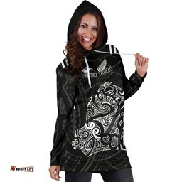 Aotearoa Super Rugby Women Hoodie Dress Maori Kiwi