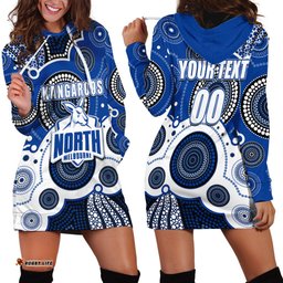 Custom Personalised And Number North AFL Hoodie Dress Aboriginal Patterns 08