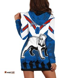 Bulldogs Anzac Day Hoodie Dress Simple Lest We Forget