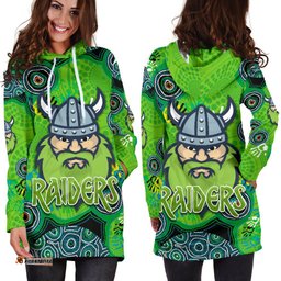 Canberra Women Hoodie Dress Raiders Viking Indigenous
