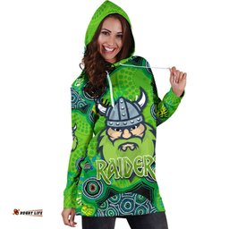 Canberra Women Hoodie Dress Raiders Viking Indigenous