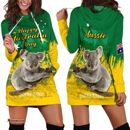 Australia Day Hoodie Dress Koala Sydney Opera House National Color