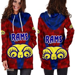 Adelaide Women's Hoodie Dress Rams Merino Original Red
