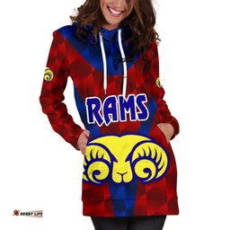 Adelaide Women's Hoodie Dress Rams Merino Original Red