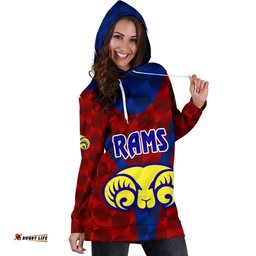 Adelaide Women's Hoodie Dress Rams Merino Original Red