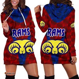 Adelaide Women's Hoodie Dress Rams Merino Original Red