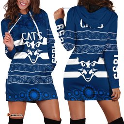 Cats Indigenous Hoodie Dress Football Geelong