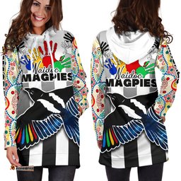 Custom Personalised Magpies Naidoc Week Women's Hoodie Dress Collingwood Modern Style