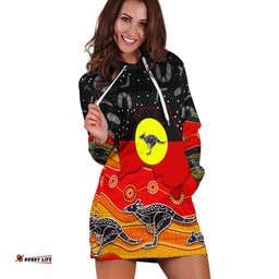 Custom Personalised Aboriginal Flag Hoodie Dress Map Aussie