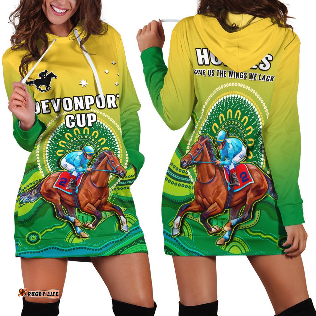 Australia Devonport Cup Hoodie Dress Horse Racing Indigenous Art