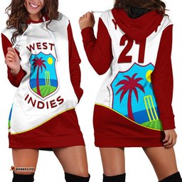 Custom Personalised West Indies Windies Cricket Hoodie Dress